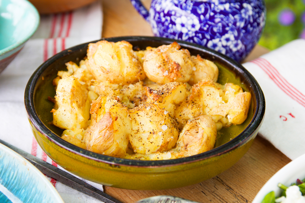 Guest Recipe: Crushed, Roasted New Potatoes With Garlic